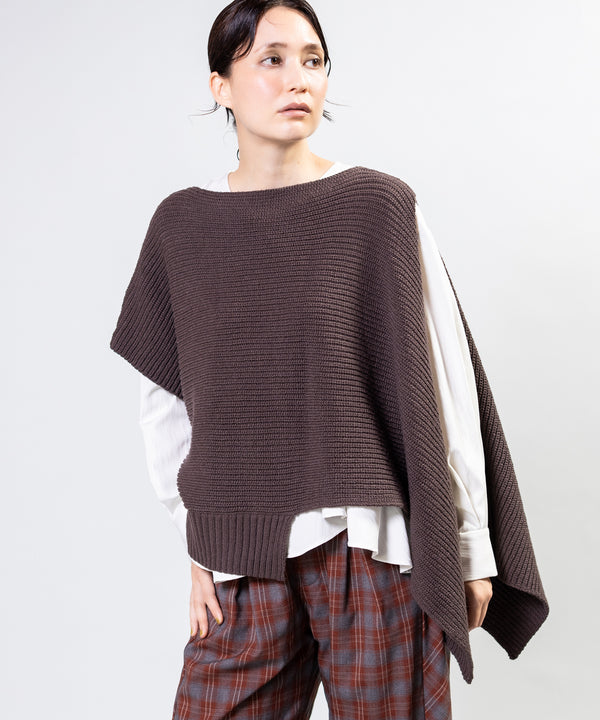 2-Way Asymmetrical Knit Poncho