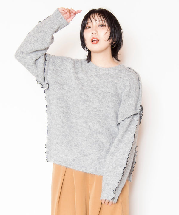 Frilled Knitted Pullover