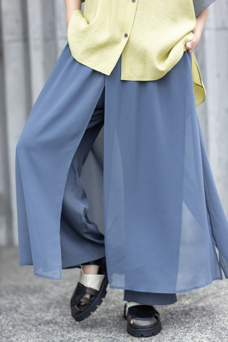 シフォンレイヤードパンツ