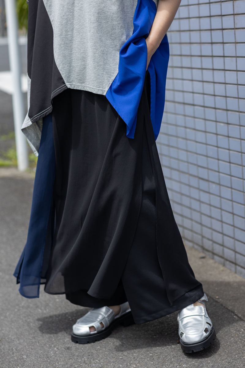 シフォンレイヤードパンツ