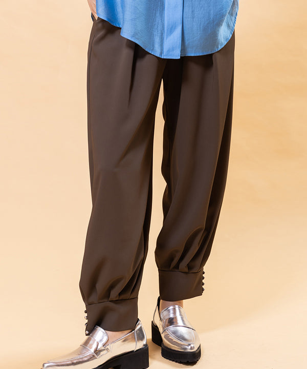 Hem Button Harem Pants