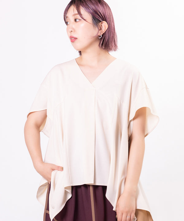 Irregular Hem Flare Blouse