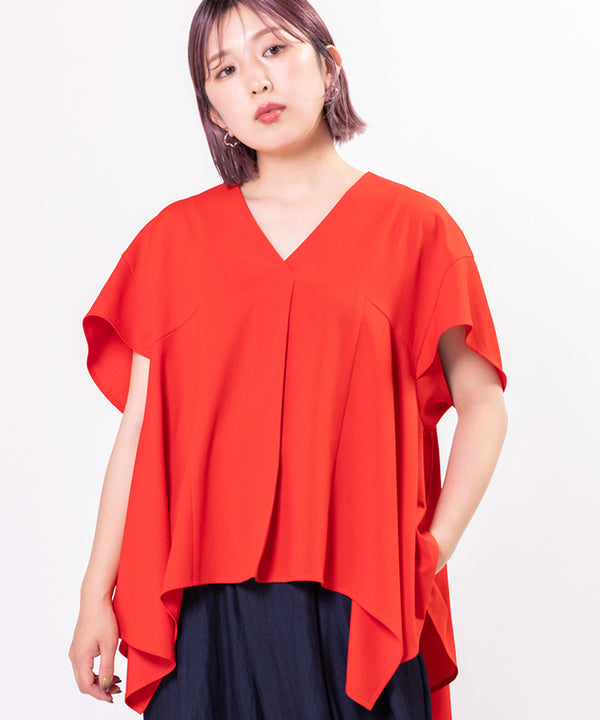 Irregular Hem Flare Blouse