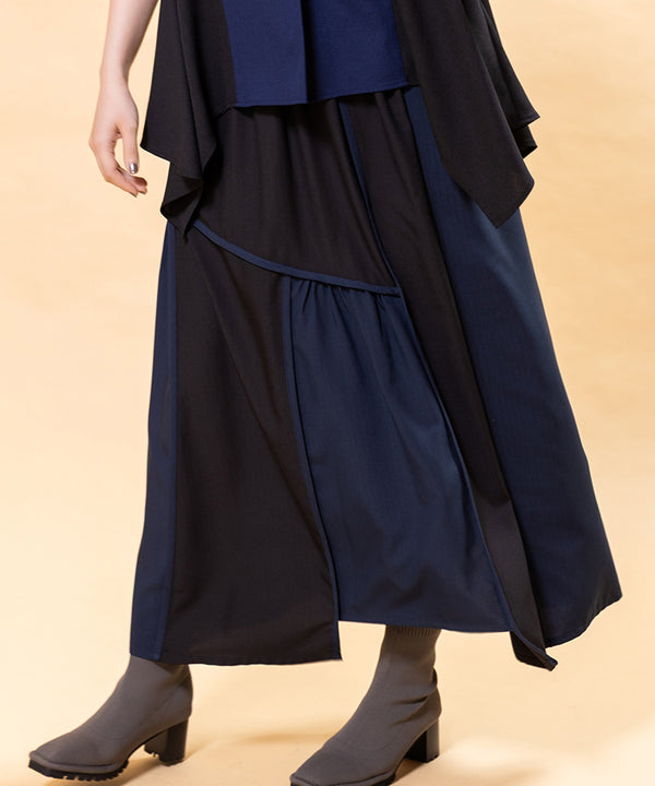 Piping contrast skirt