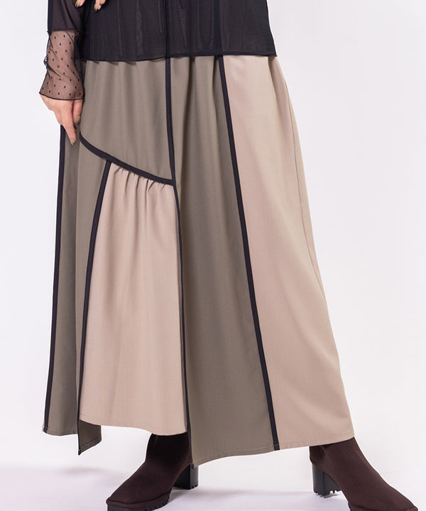 Piping contrast skirt
