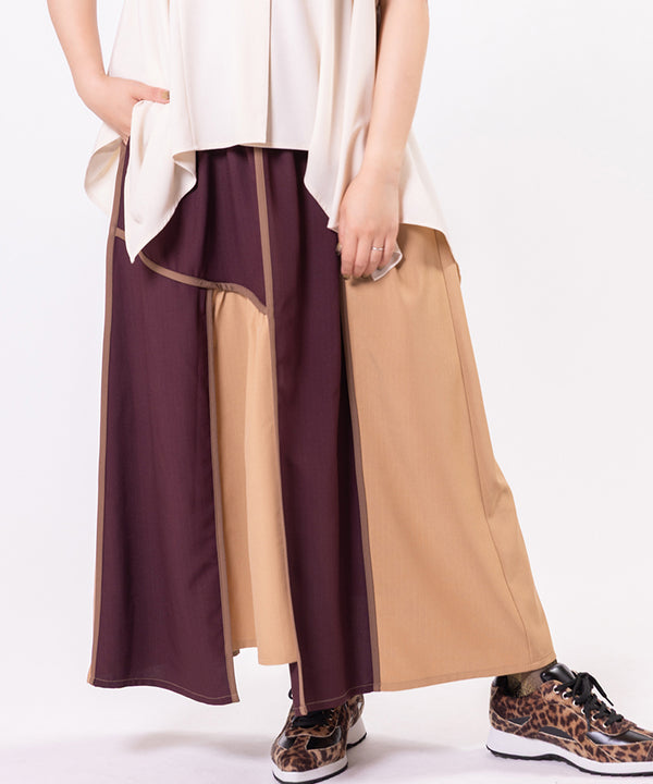 Piping contrast skirt