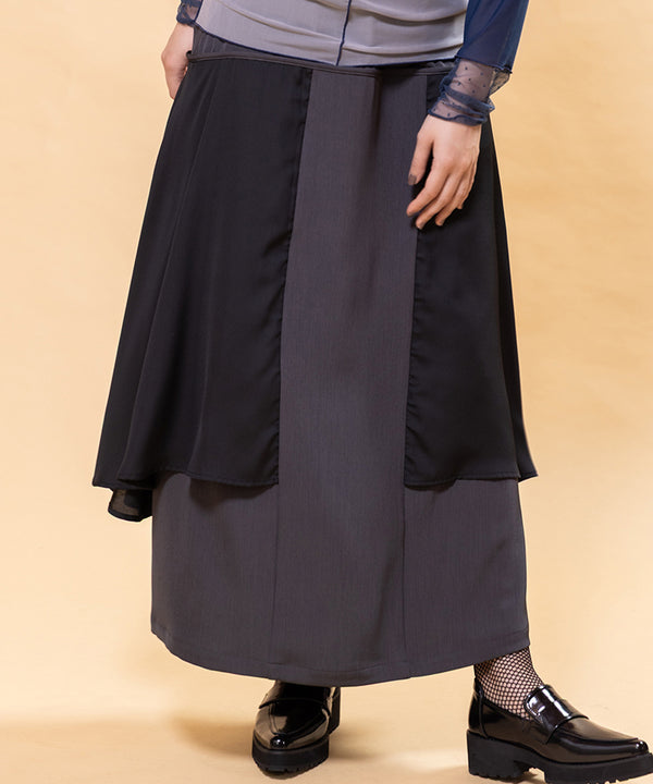 Chiffon layered skirt