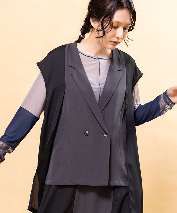 Chiffon Overlay Gilet