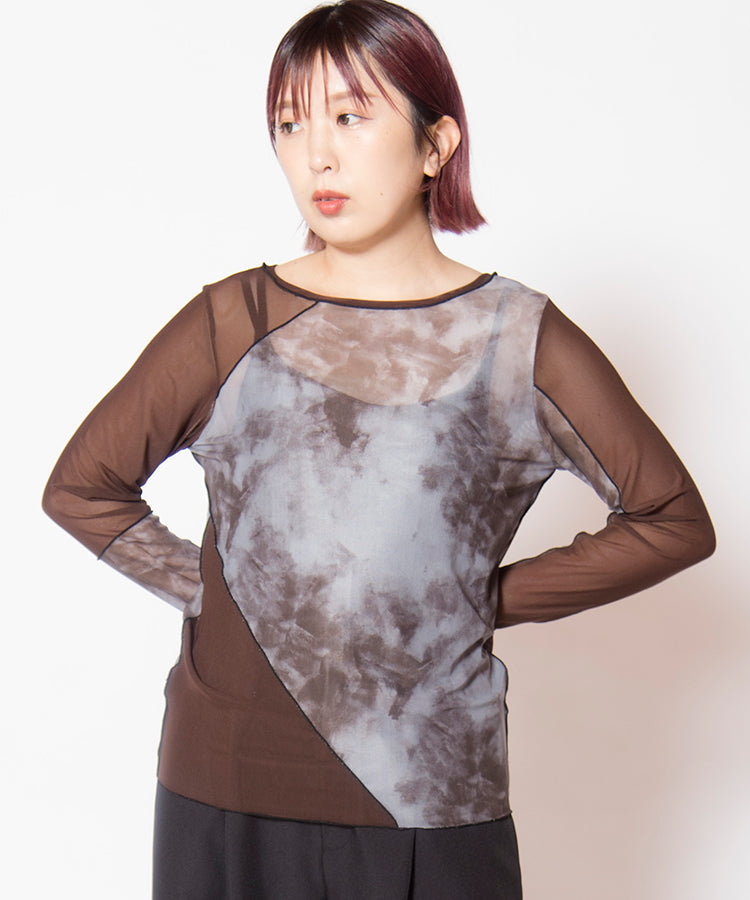 2WAYメロー切替長袖Tシャツ