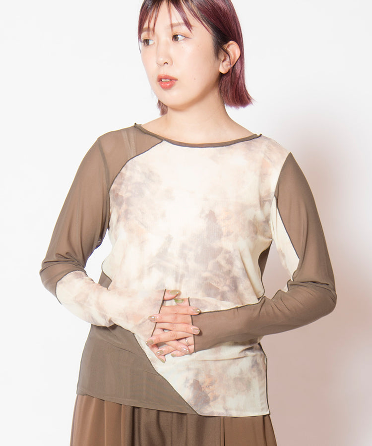 2WAYメロー切替長袖Tシャツ