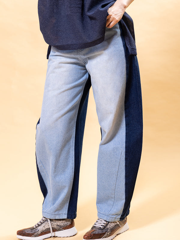 Barrel Leg Denim Pants