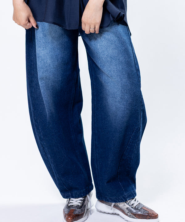 Barrel Leg Denim Pants