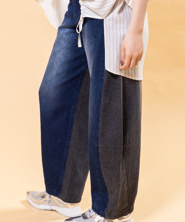 Barrel Leg Denim Pants