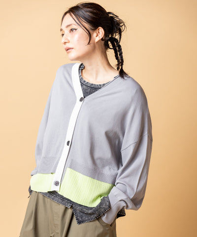 2WAY切替ニットカーディガン