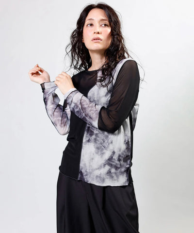 2WAYメロー切替長袖Tシャツ