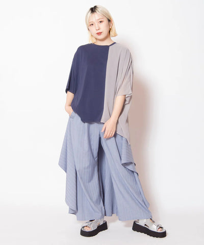 バックレイヤードパンツ